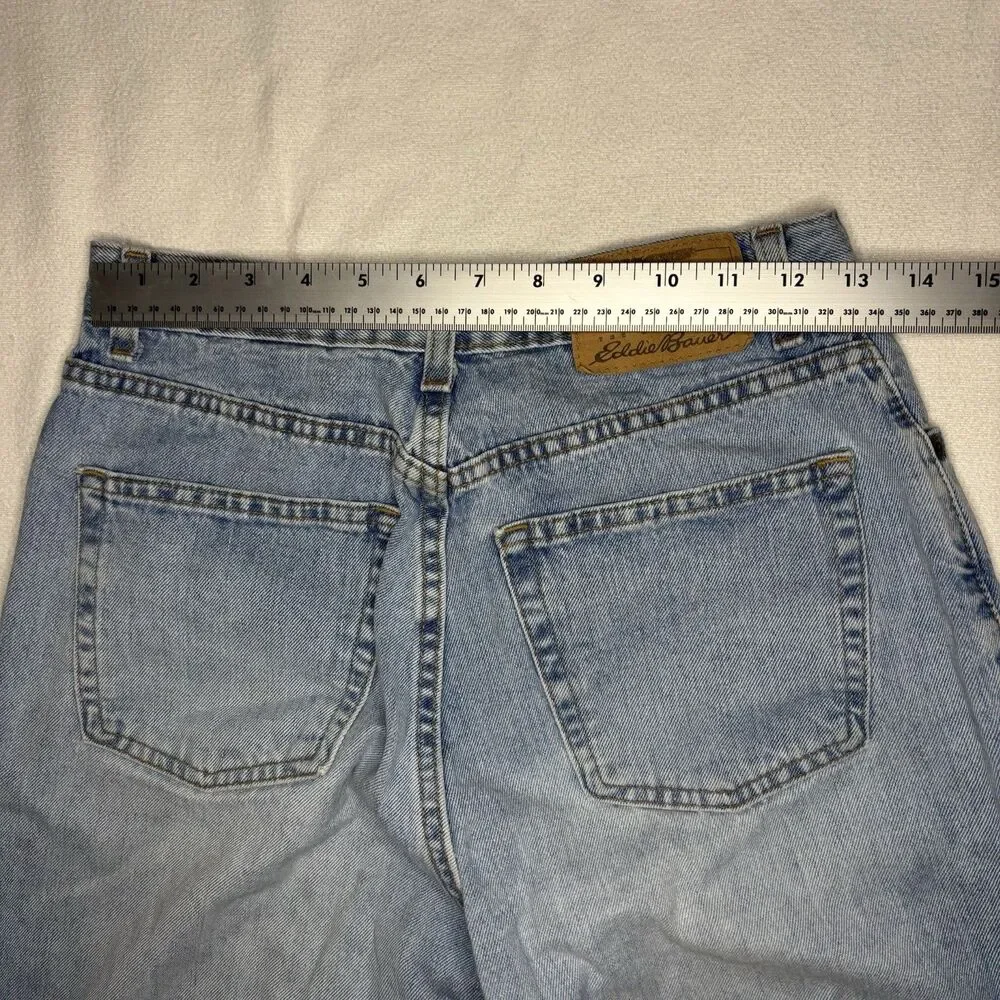 Eddie Bauer Denim Jeans Men Size‎ 6 Light Wash Excellent Vintage Button Fly High